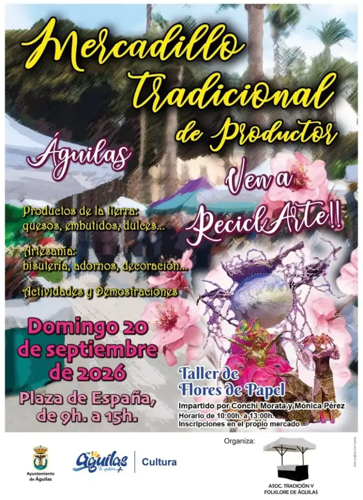 Águilas llena la Plaza de España de productos y artesanía